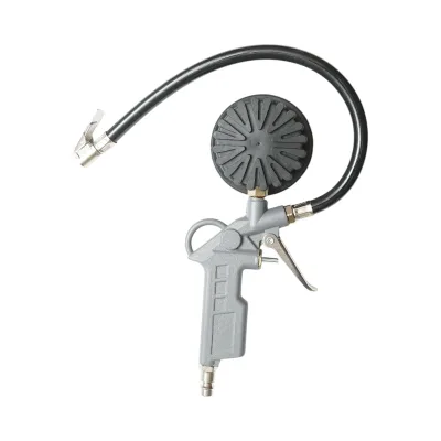 Pistola gonfiaggio pneumatici con tubo e manometro meccanico 0-16 bar - immagine 2