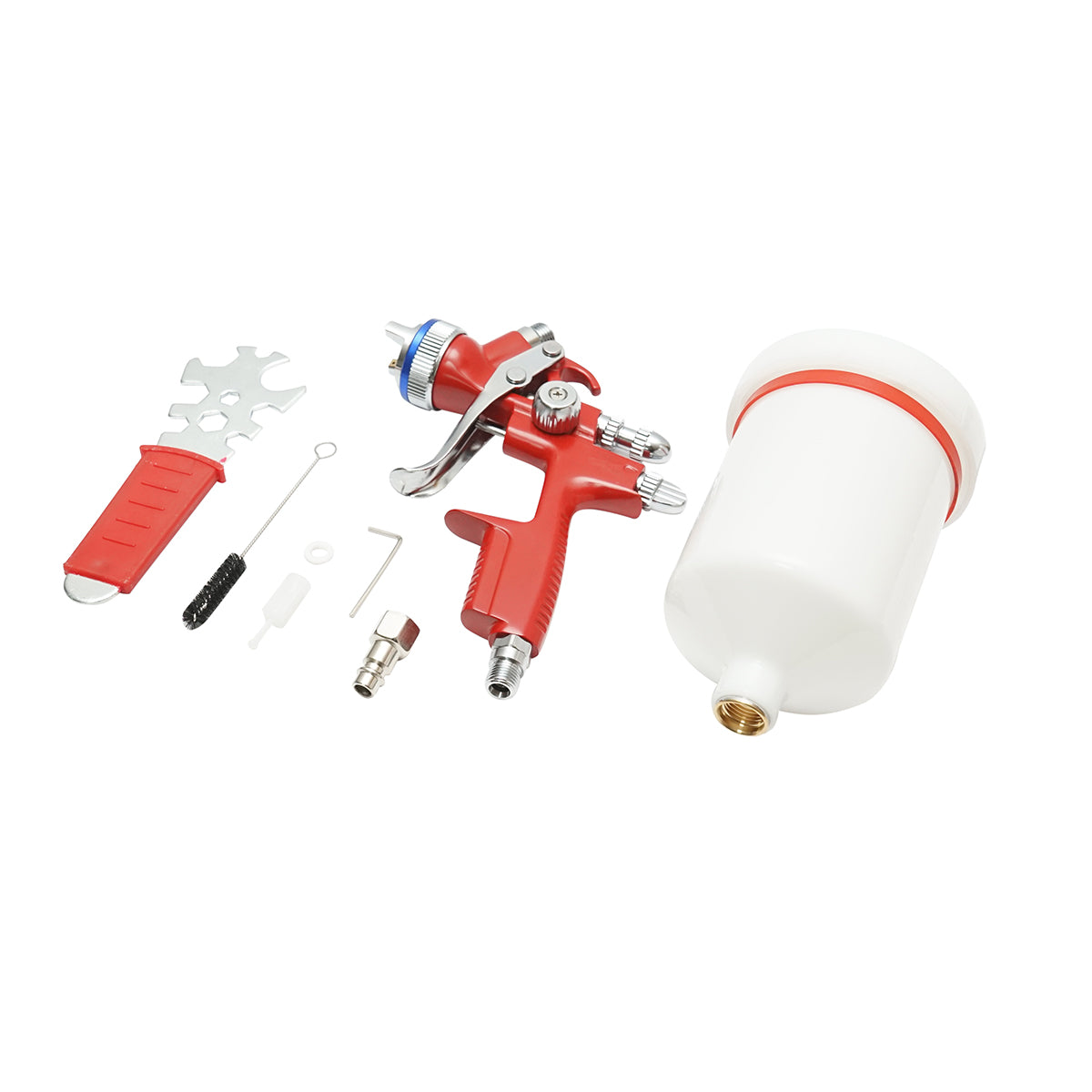 Pistola per verniciatura ad aria compressa 500 ml, ugello 1,3 mm, portata 180 ml/min, pressione max 4 bar - immagine 2