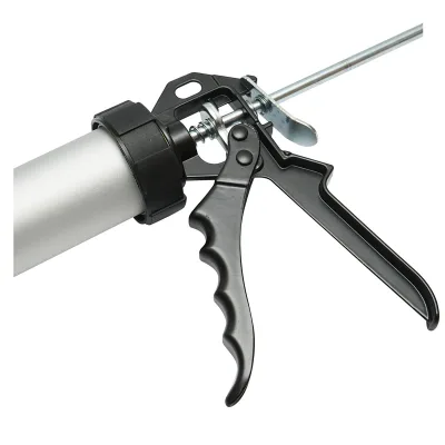 Pistola professionale in alluminio da 380 mm per silicone tipo salame Crownman - immagine 6