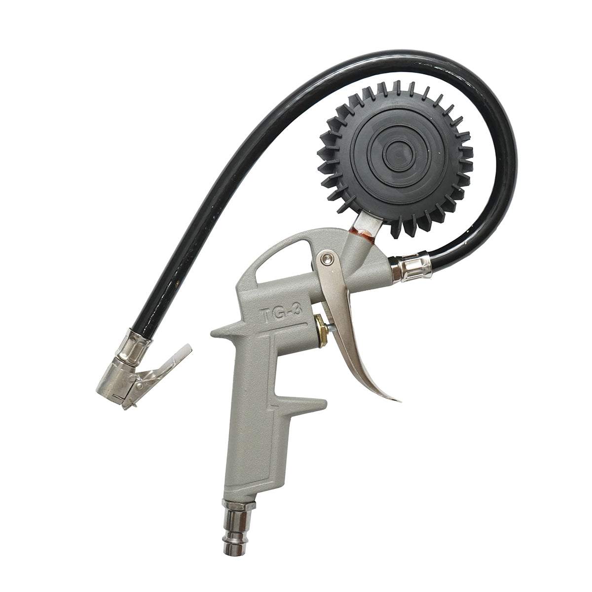 Pistola professionale per gonfiaggio pneumatici con tubo da 360 mm e manometro meccanico 0–15 bar - immagine 2