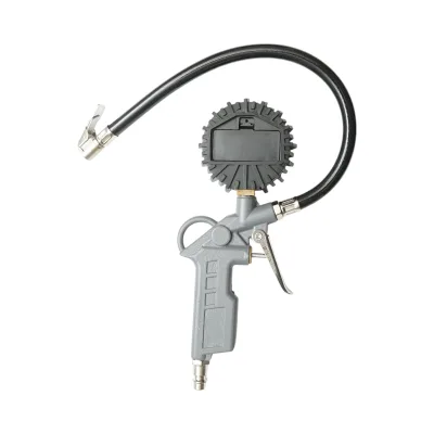 Pistola professionale per gonfiaggio pneumatici con tubo e manometro digitale 0-18 bar - immagine 3