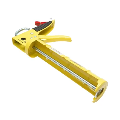 Pistola professionale per tubi in silicone da 225 mm, con taglierina integrata, asta ad ago e gancio Crownman. - immagine 4