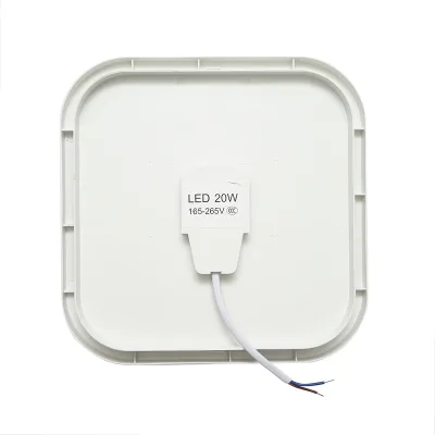 Plafoniera LED 20W, 220V 6500K, 220x220x65mm luce fredda illuminazione interno/esterno - immagine 4