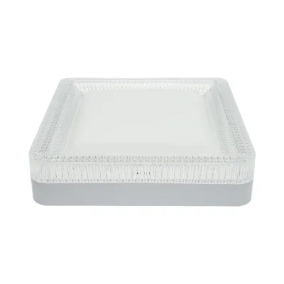 Plafoniera LED 24W, 220V, luce fredda 6500K, corpo quadrato 180x180x40mm, IP20. - immagine 2