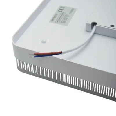 Plafoniera LED 24W, 220V, luce fredda 6500K, corpo quadrato 180x180x40mm, IP20. - immagine 6