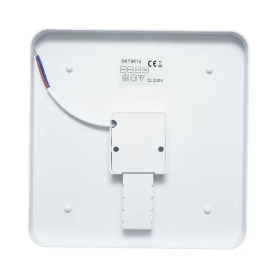 Plafoniera LED 24W, 220V, luce regolabile 3CCT 3000K/4000K/6500K, corpo quadrato 180x180x40mm, IP20 - immagine 4