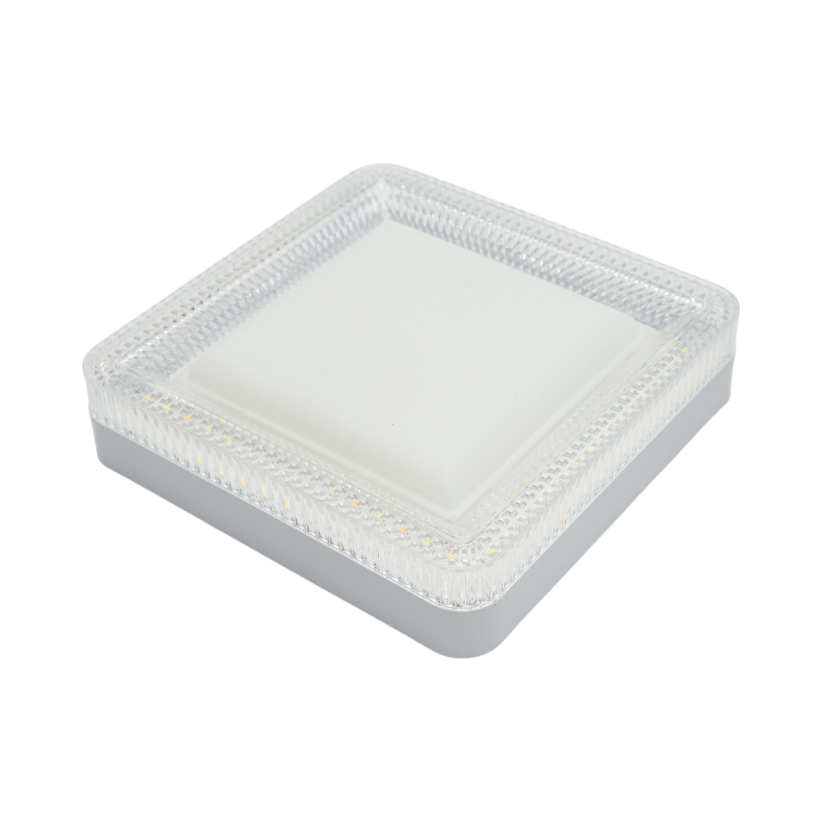 Plafoniera LED 24W, 220V, luce regolabile 3CCT 3000K/4000K/6500K, corpo quadrato 180x180x40mm, IP20