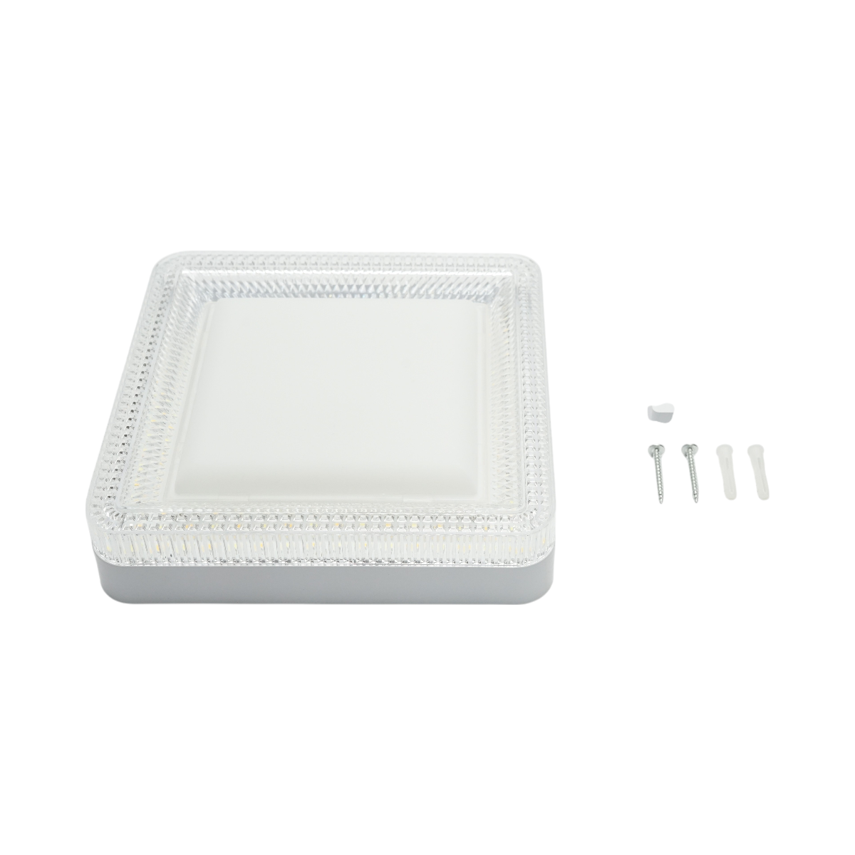 Plafoniera LED 24W, 220V, luce regolabile 3CCT 3000K/4000K/6500K, corpo quadrato 180x180x40mm, IP20 - immagine 5