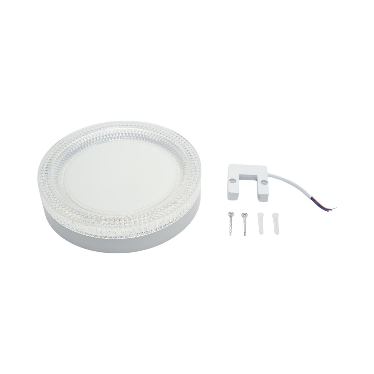 Plafoniera LED 24W, 220V, luce regolabile 3CCT 3000K/4000K/6500K, corpo rotondo 180x40mm, IP20. - immagine 5