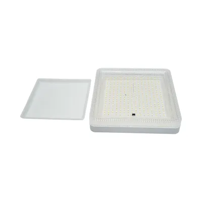 Plafoniera LED 36W, 220V, luce regolabile 3CCT 3000K/4000K/6500K, corpo quadrato 230x230x40mm, IP20 - immagine 4