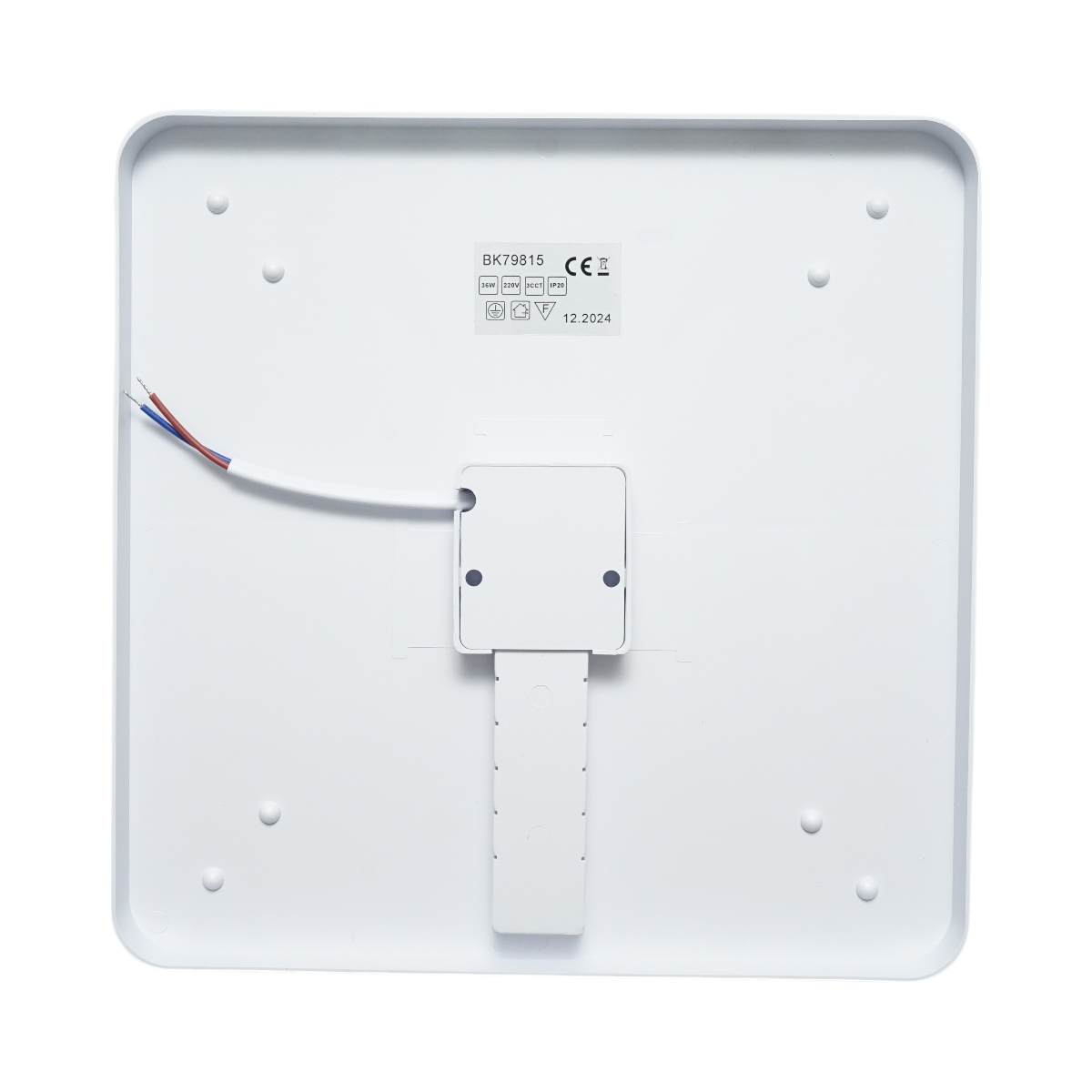 Plafoniera LED 36W, 220V, luce regolabile 3CCT 3000K/4000K/6500K, corpo quadrato 230x230x40mm, IP20 - immagine 5
