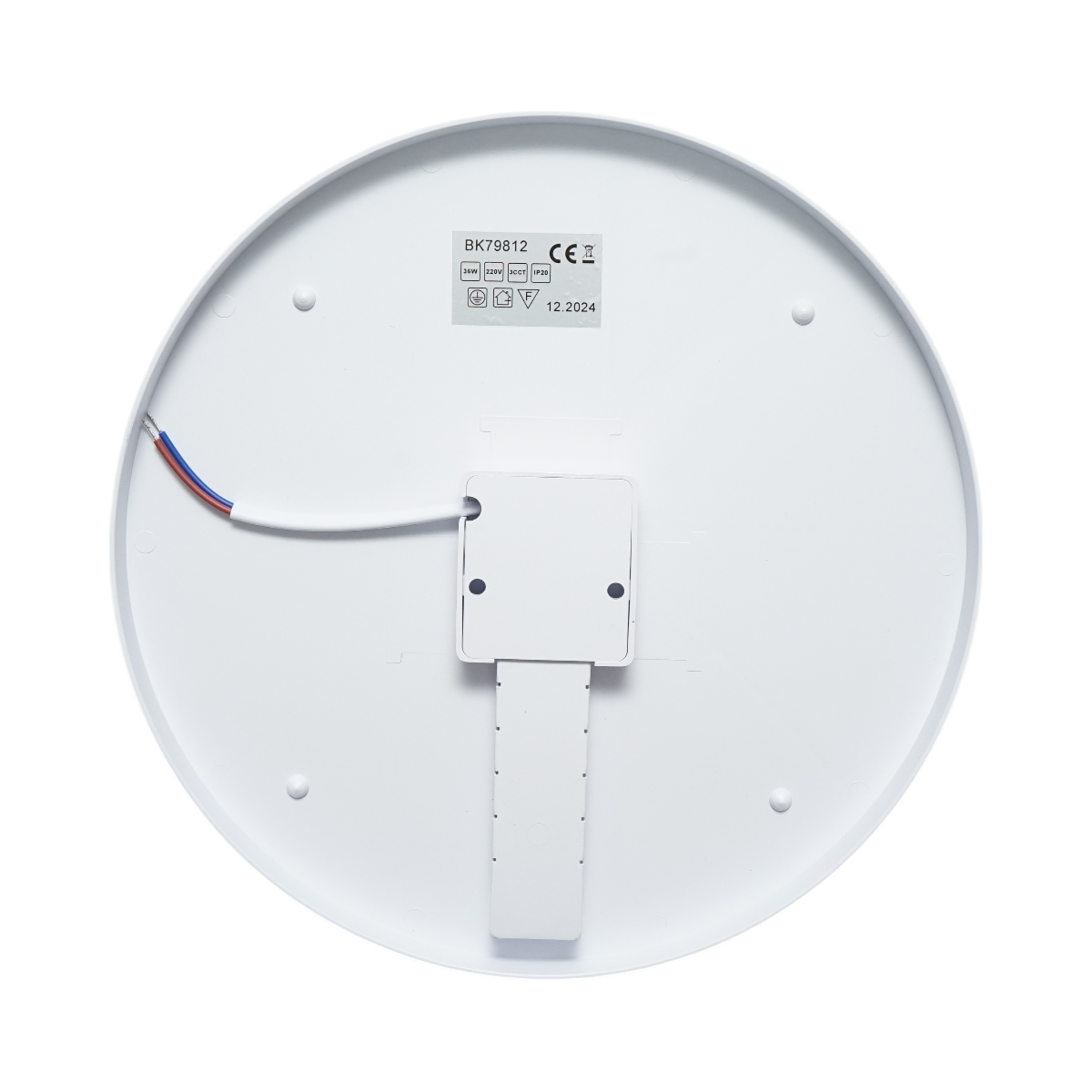 Plafoniera LED 36W, 220V, luce regolabile 3CCT 3000K/4000K/6500K, corpo rotondo 230x40mm, IP20 - immagine 4