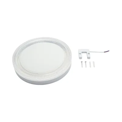 Plafoniera LED 36W, 220V, luce regolabile 3CCT 3000K/4000K/6500K, corpo rotondo 230x40mm, IP20 - immagine 5