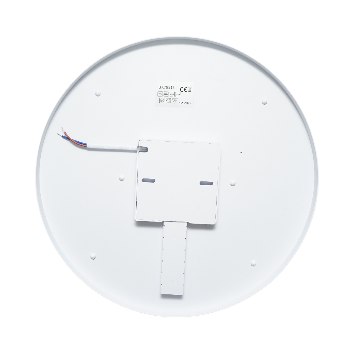 Plafoniera LED 48W, 220V, luce regolabile 3CCT 3000K/4000K/6500K, corpo rotondo 300x40mm, IP20. - immagine 4
