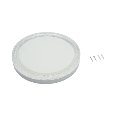 Plafoniera LED 48W, 220V, luce regolabile 3CCT 3000K/4000K/6500K, corpo rotondo 300x40mm, IP20. - immagine 5
