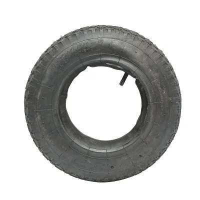 Pneumatico agricolo 400/8 con battistrada a tasselli (crampon), con camera d’aria, per motocultore/carriola, 2PR - immagine 2