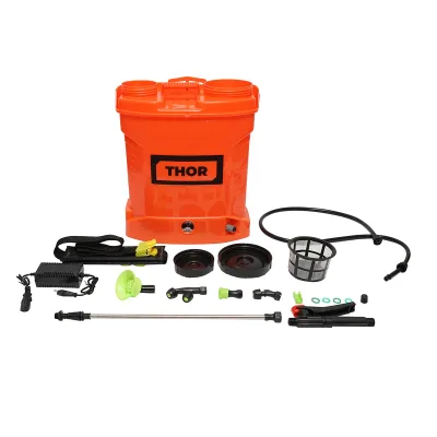 Pompa di spruzzatura, vermorel elettrico con serbatoio da 12L, batteria 12V, 4 ugelli intercambiabili THOR - immagine 2