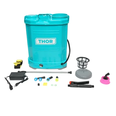 Pompa di spruzzatura, vermorel elettrico con serbatoio da 16L, batteria 12V/8Ah, 4 ugelli, portata 4 l/min, pressione 6.8 bar THOR - immagine 2