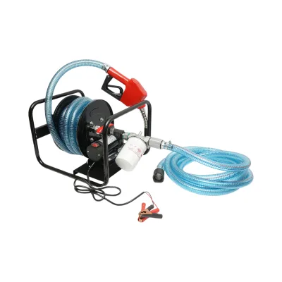 Pompa di trasferimento carburante mobile 12V, portata 40 L/min con tubo flessibile e filtro Breckner Germany