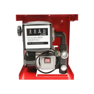 Pompa di trasferimento gasolio 220V 550W Portata 60 L/min. Kit Pompa Gasolio Elettrica con contatore, Tubo di aspirazione da 1,5 m, Tubo di trasferimento da 4 m, Pistola