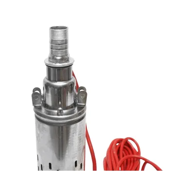Pompa d’acqua sommersa per pannello solare 24V/250W, 50m Altezza Max, 1.5m3/h, 25L/min, Tubo 25mm, 350x80mm - immagine 4