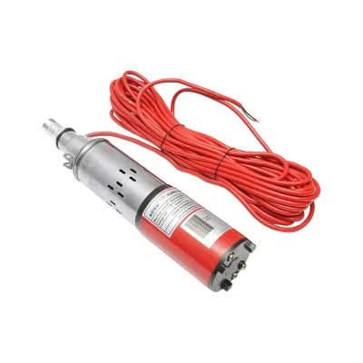 Pompa d’acqua sommersa per pannello solare 24V/250W, 50m Altezza Max, 1.5m3/h, 25L/min, Tubo 25mm, 350x80mm - immagine 2