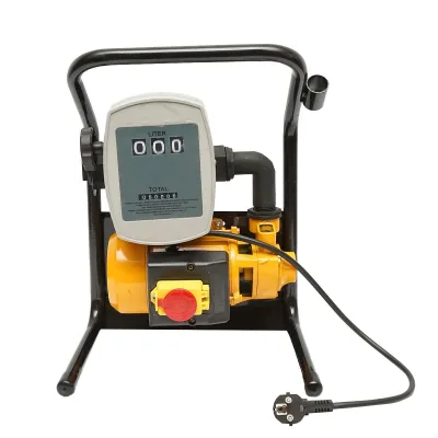POMPA ELETTRICA AUTOADESCANTE 220V 600W 40L/min. Pompa gasolio Contalitri POMPA TRAVASO GASOLIO POMPA ELETTRICA AUTOADESCANTE con PISTOLA + ACCESSORI Breckner Germany