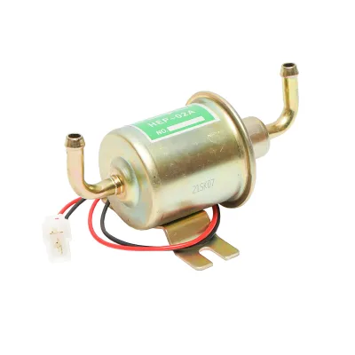 Pompa elettrica universale per carburante 12V gomito 90 gradi, L=130mm, fi 8mm per diesel/benzina OEM YK-3065, HEP-02A - immagine 2