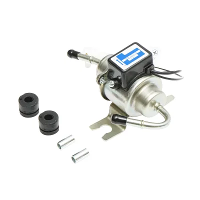 Pompa elettrica universale per carburante con filtro incorporato, 12V, L=145mm, fi 6mm per diesel/benzina OEM YK-3106, EP-501-0 - immagine 2