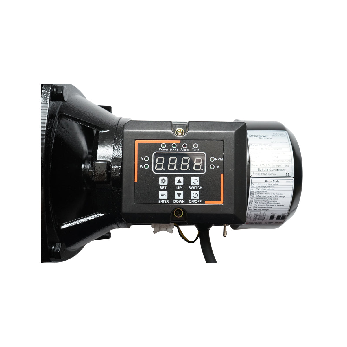 Pompa per il reflusso dell'acqua di superficie 550W, 48V, portata 17 m3/h con controller MPPT per pannello solare fotovoltaico Breckner Germany - immagine 6