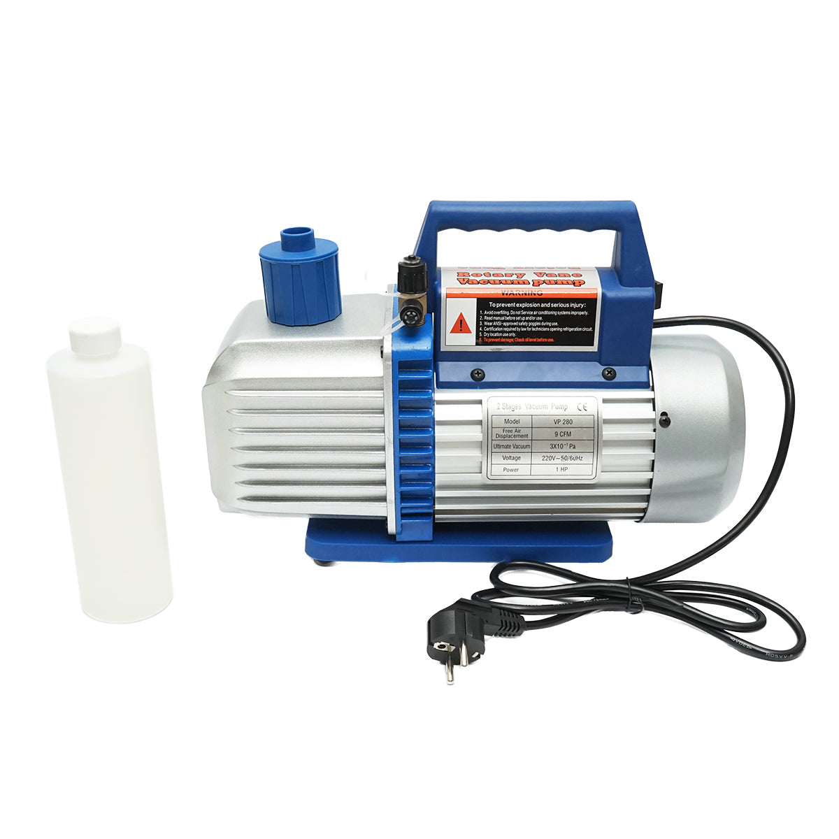 Pompa per vuoto, vuoto 220V, 1 HP per impianti di refrigerazione 226 l/min