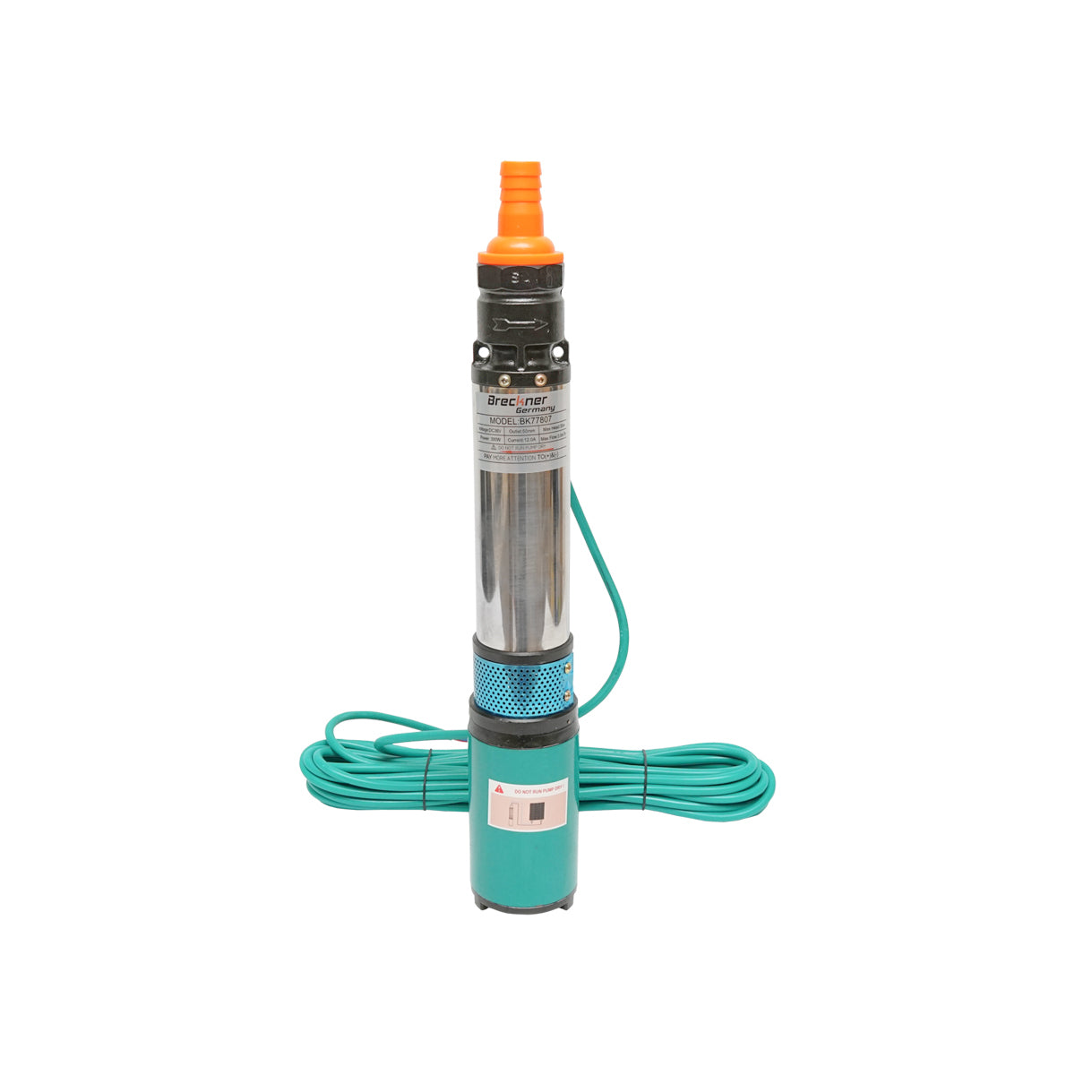 Pompa sommersa 300W, 36V, 3m3/h, 80mm per pannello solare fotovoltaico Breckner Germany.