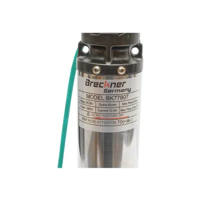 Pompa sommersa 300W, 36V, 3m3/h, 80mm per pannello solare fotovoltaico Breckner Germany. - immagine 5