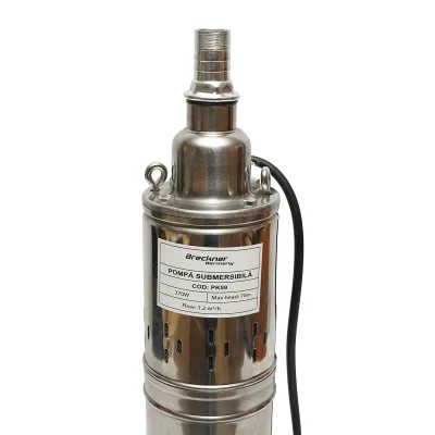 Pompa sommersa 370W 220V, D100mm, 20 l/min, 1.2 m³/h, H70m, motore asciutto 2860 rpm 4QGD1.2-50-0.37 Breckner Germany - immagine 4