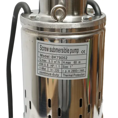 POMPA SOMMERSA CON GALLEGGIANTE 800W, 58 L/min, profondità massima 60 m, 220V, 2850 RPM - immagine 6