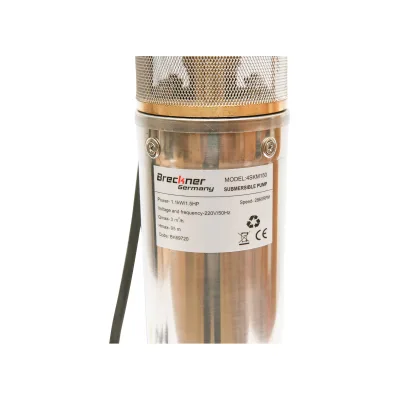 Pompa sommersa D100mm, 50l/min H50m, 220V, 750W con pannello di controllo 4SKM100 Breckner Germany. - immagine 4