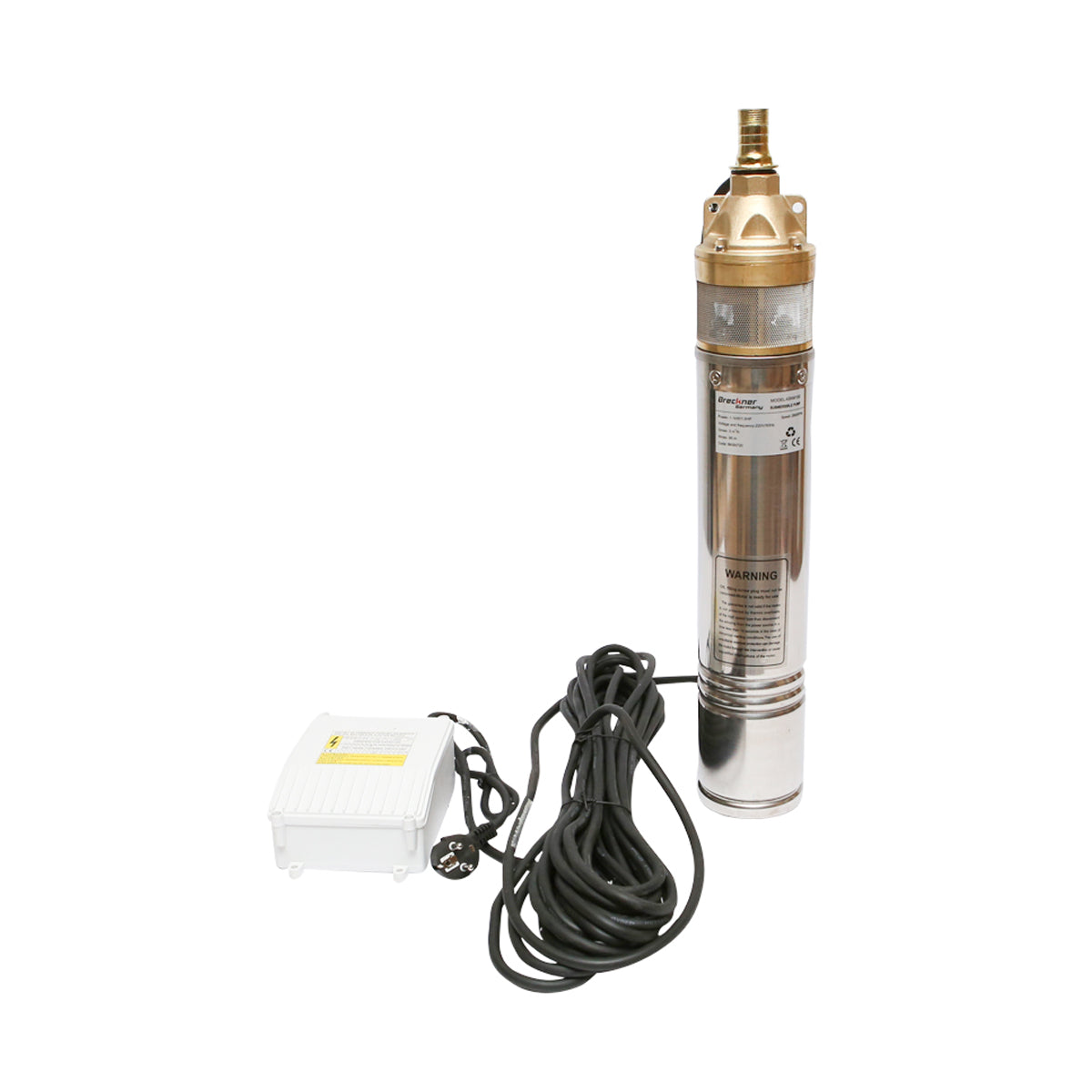 Pompa sommersa D100mm, 50l/min H50m, 220V, 750W con pannello di controllo 4SKM100 Breckner Germany.