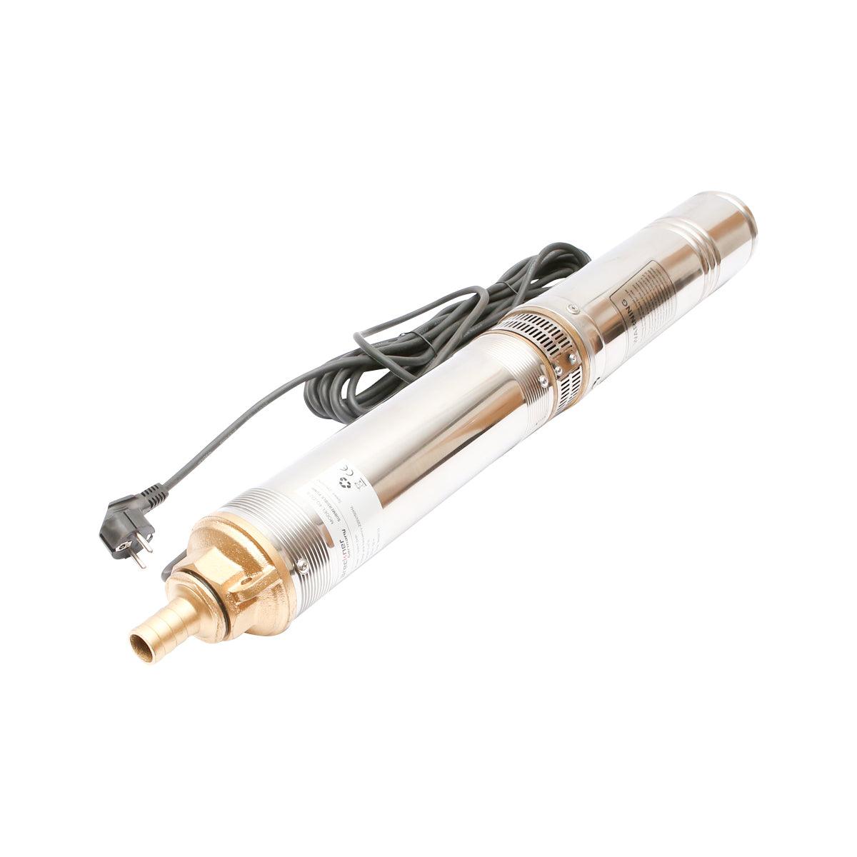 Pompa sommersa per acqua, 1,1 kW, 220 V, 100 L/min, 48 m, Acciaio inossidabile, Ø 95 mm Pompa 1100 W - immagine 4