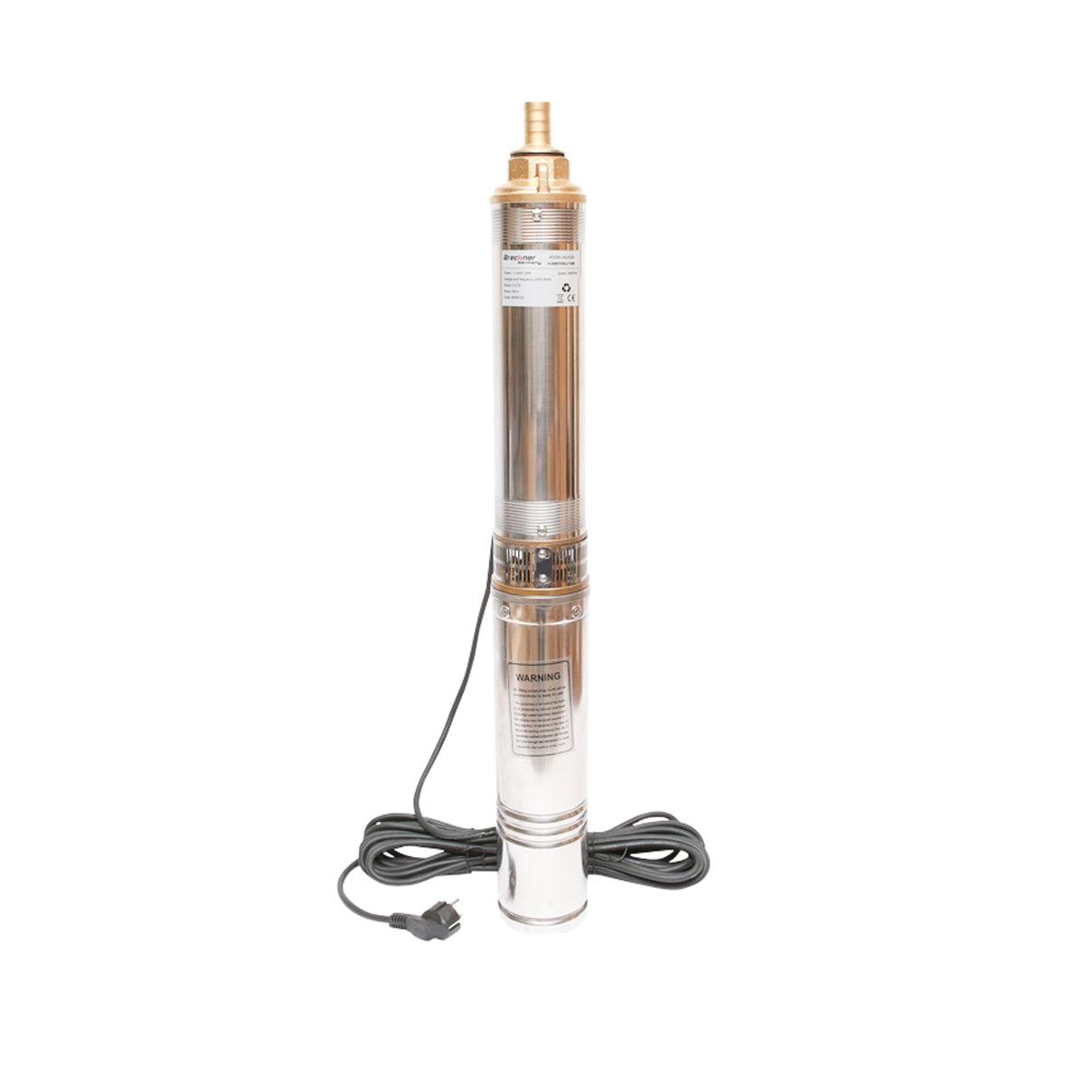 Pompa sommersa per acqua, 1,1 kW, 220 V, 100 L/min, 48 m, Acciaio inossidabile, Ø 95 mm Pompa 1100 W