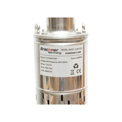 Pompa sommersa, 30 l/min, 60-70 m, 370 W, 220 V, galleggiante, acciaio inossidabile, 10 m cavo, 95 mm, pompa per acqua chiara - immagine 2
