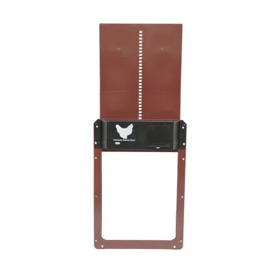 Porta automatica per pollaio, per uccelli, con sensore di luce, 35x24x3,7 cm, 3 batterie AA - immagine 2