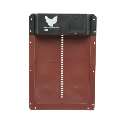 Porta automatica per pollaio, per uccelli, con sensore di luce, 35x24x3,7 cm, 3 batterie AA