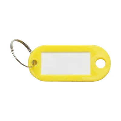 Portachiavi giallo con etichetta - immagine 2