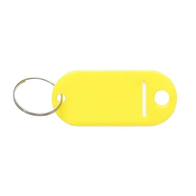 Portachiavi giallo con etichetta - immagine 3