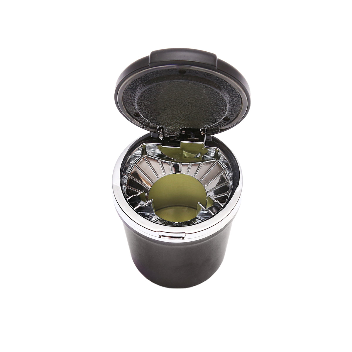 Posacenere universale per auto nero-argento con luce LED multicolore - immagine 2