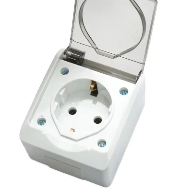 Presa  PT 16A,  250V IP44 coperchio trasparente - immagine 3