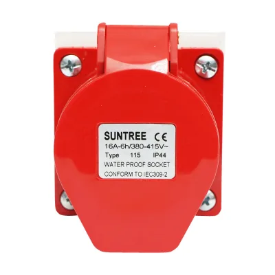 Presa industriale trifase 16A, 380V, IP44, 6H Suntree - immagine 3