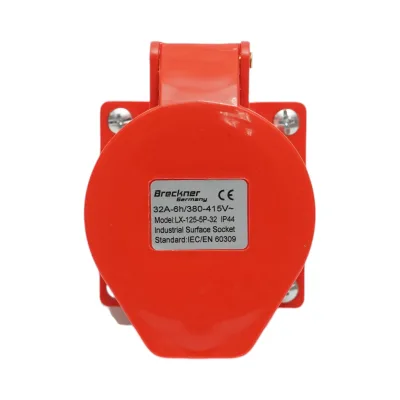 Presa industriale trifase da superficie 32A, 380V, IP44, 6H Breckner Germany - immagine 4