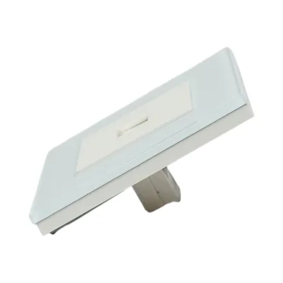 Presa internet CAT6 RJ45, cornice in vetro bianco 86x86mm - immagine 3