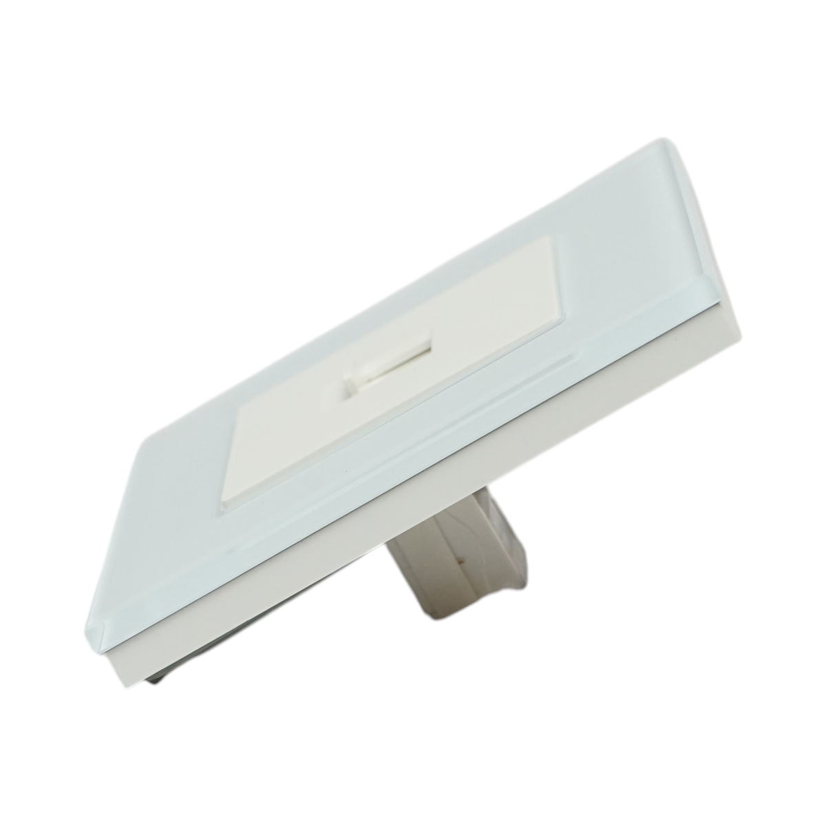 Presa internet CAT6 RJ45, cornice in vetro bianco 86x86mm - immagine 3
